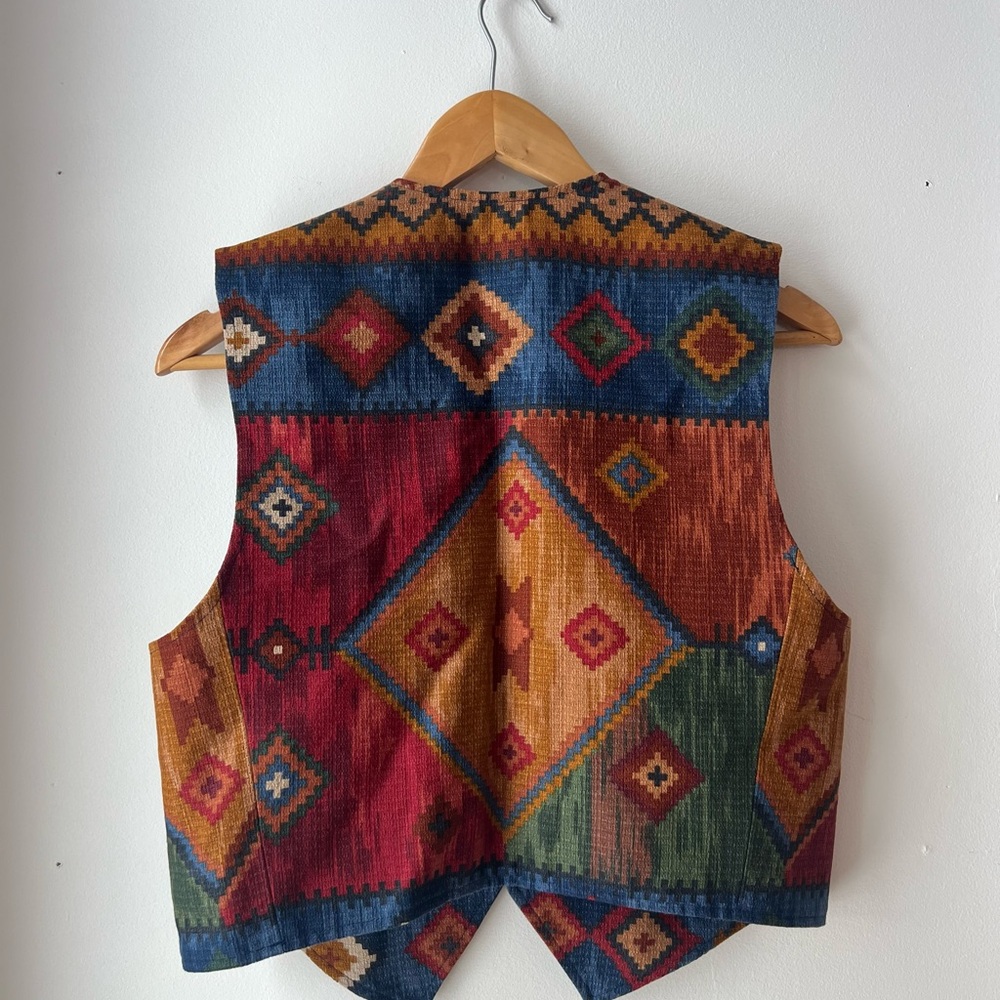 Southwestern Patterned Jacket With Silver Buttons - image 4